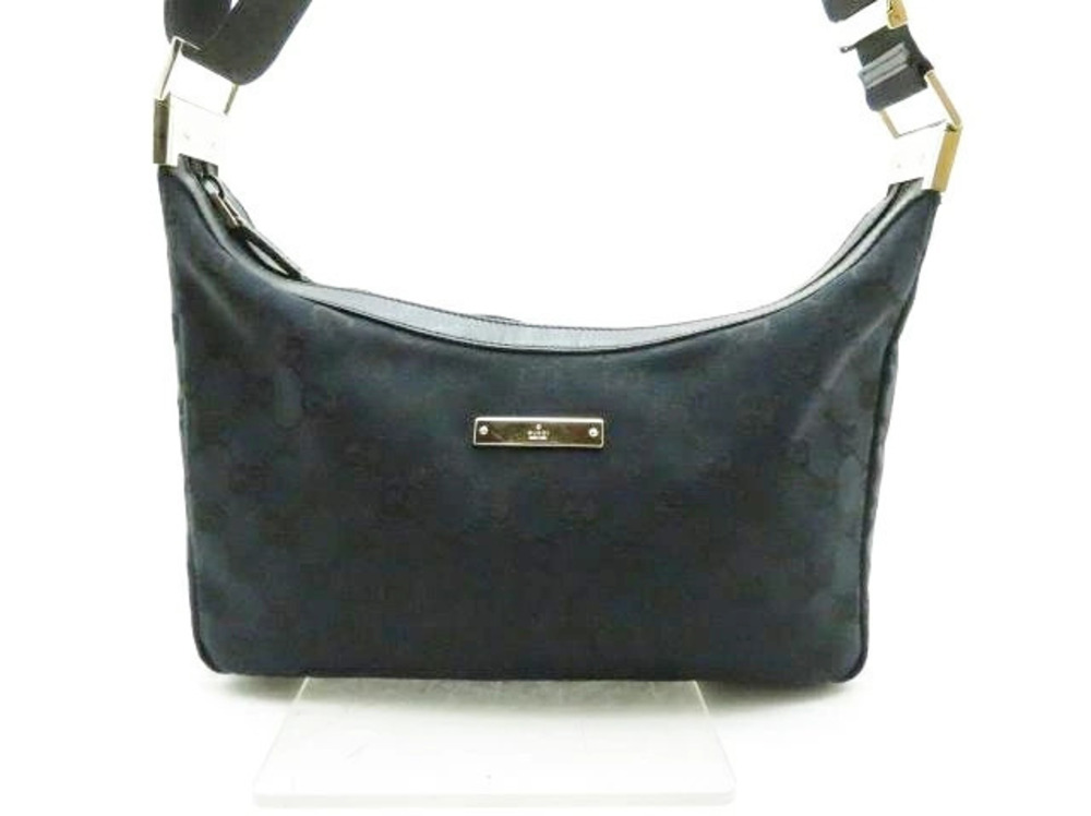 Gucci Shoulder Bag Canvas Calfskin GG